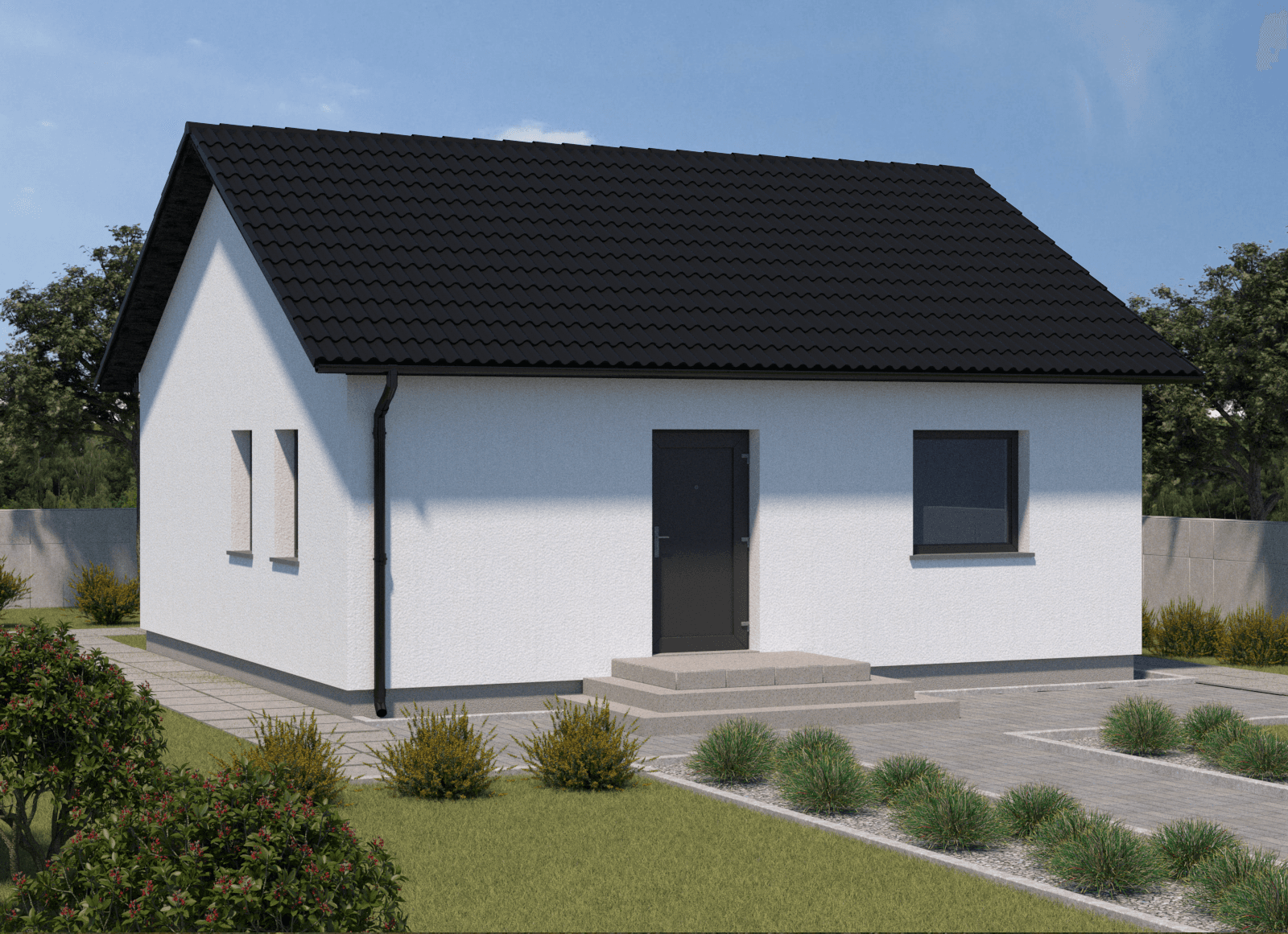 Dom 70Z-1 na zgłoszenie — 56,20 m², 8,00 × 8,75 m — Hortus Michał Lewandowski Sp. z o.o.