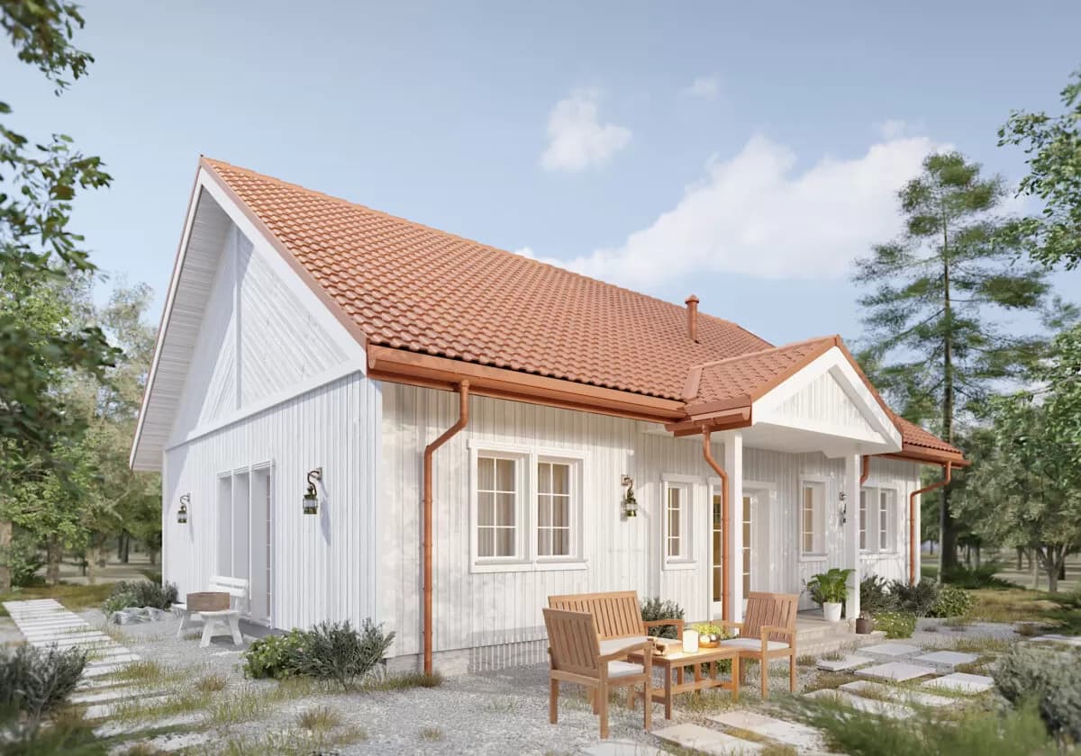 Dom skandynawski 106 parterowy — 105,6 m² — Hygge Hus sp. z o.o.