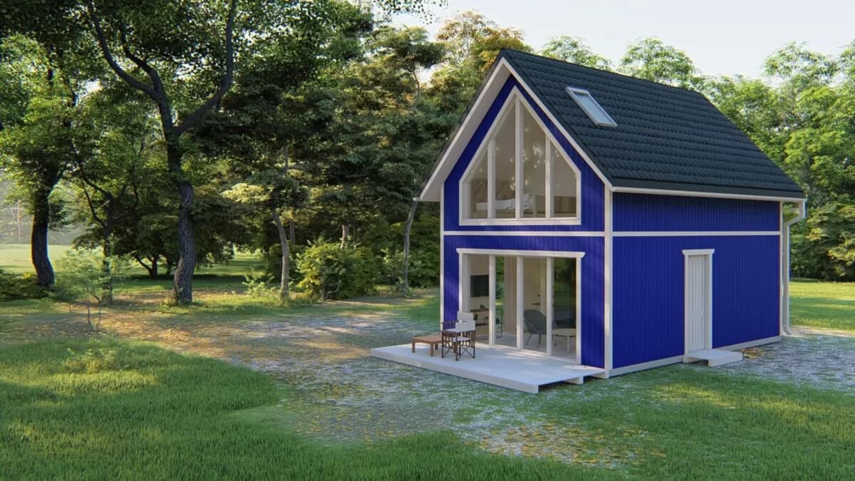 Domek skandynawski 35 m² z poddaszem — 52,9 m² — Hygge Hus sp. z o.o.
