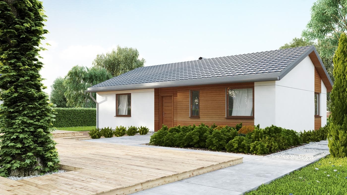 Dom parterowy 90 Bungalow — 89,47 m² — Ibudhaus