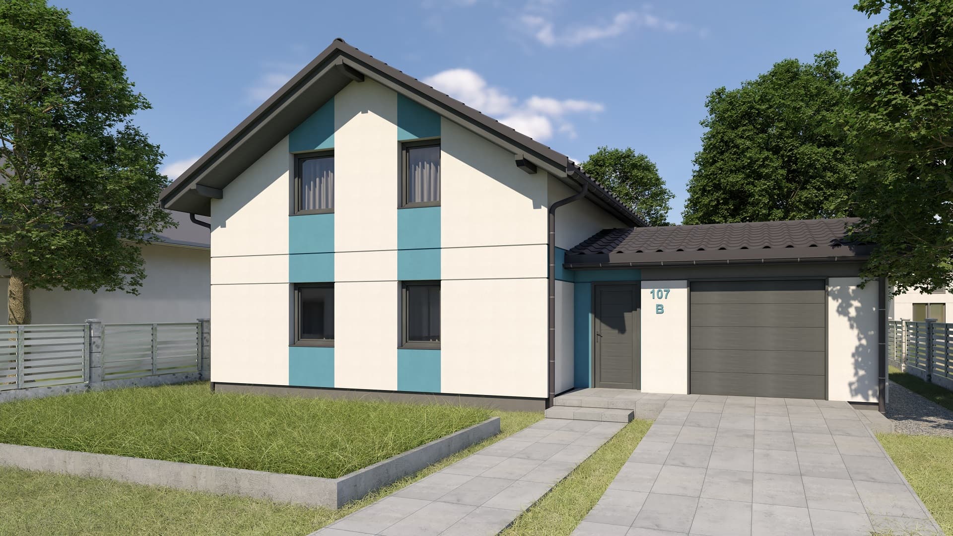 Dom piętrowy 107B Komfort — 112,98 m² — Ibudhaus