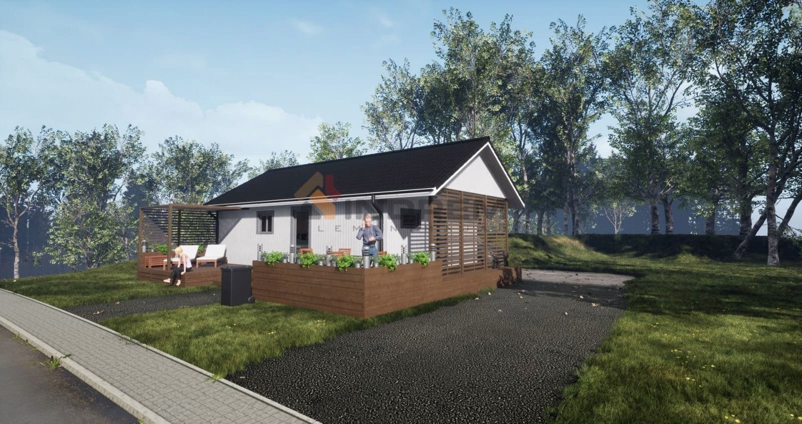 Dom szkieletowy IE47-1, 47 m² — model domu