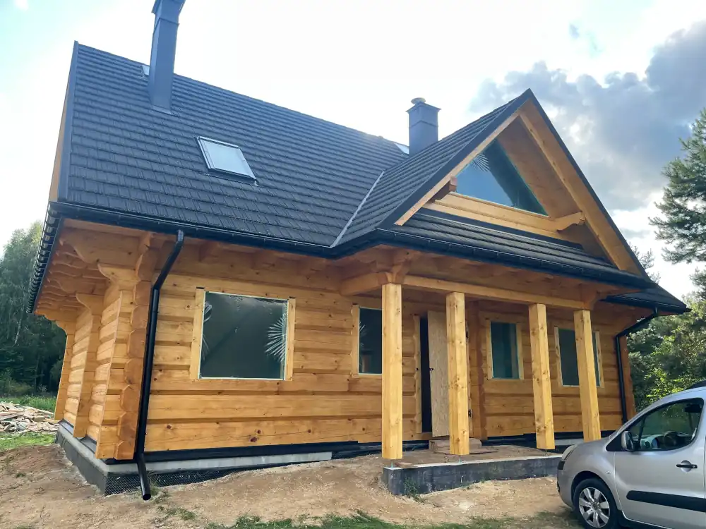 Dom z bali 144 m² wg projektu Jurgów 35 DW, Jawor Domy