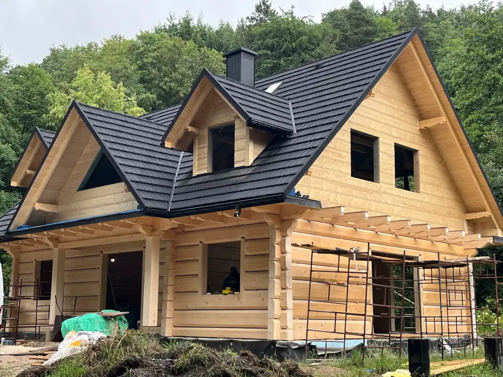 Dom z bali 150 m² wg projektu Jurgów 45, Jawor Domy