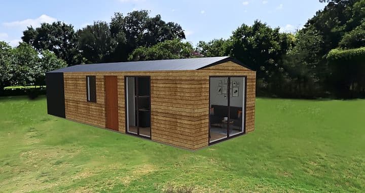 Domek mobilny całoroczny Optima 3,5 × 10 m — 35 m² — JZM BUD sp. z o.o. (JZM DOMKI)