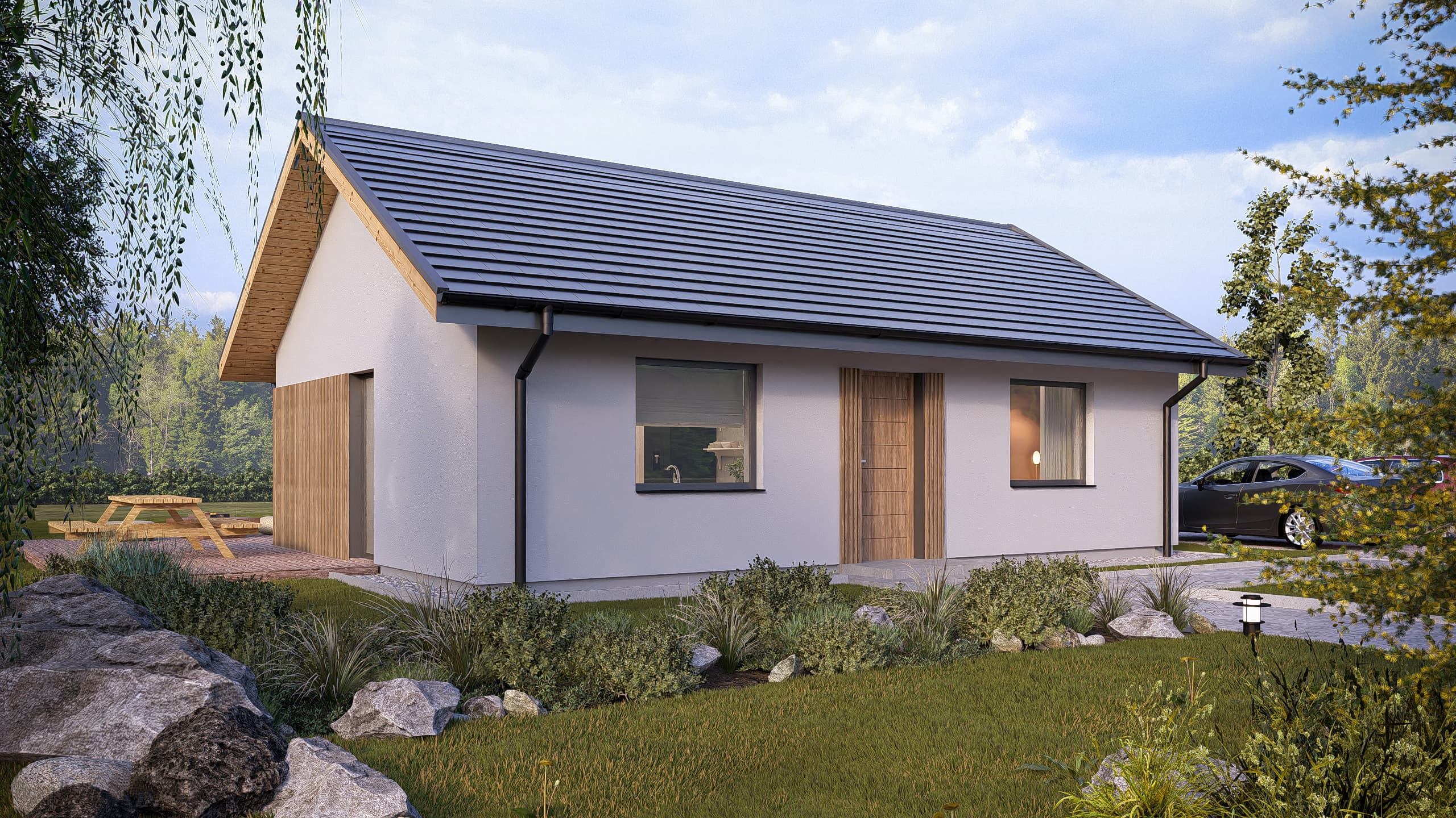 Dom z keramzytu Simpla 56 — parterowy, 56 m² — model domu