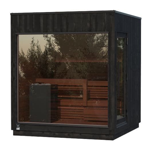 Sauna ogrodowa Kirami FinVision® M Misty — 2,30 × 2,22 m, 4–6 osób — Kirami Oy (Kirami by Harvia)