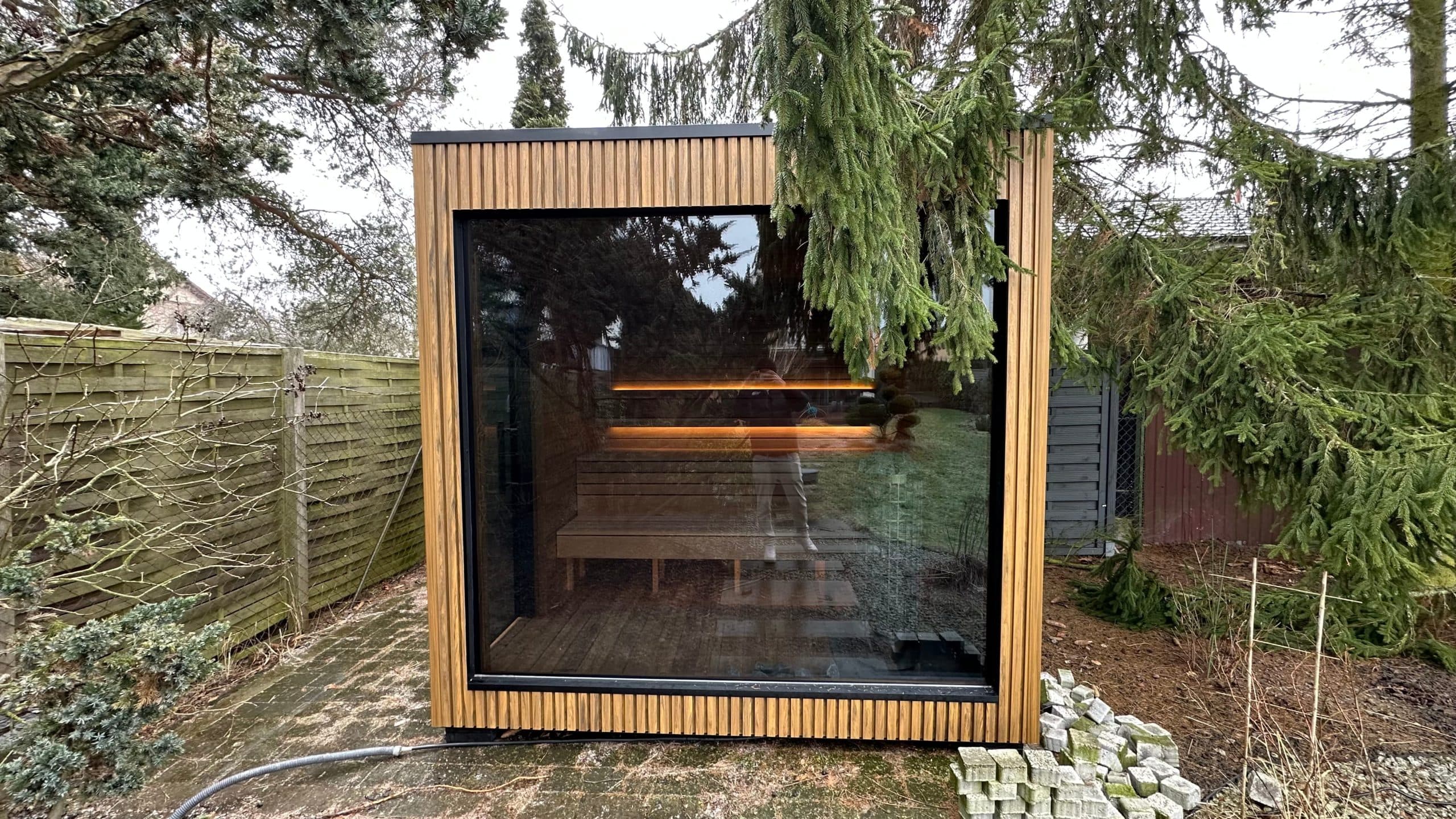 Sauna ogrodowa Nerra — 2,5 × 2,2 m — model domu
