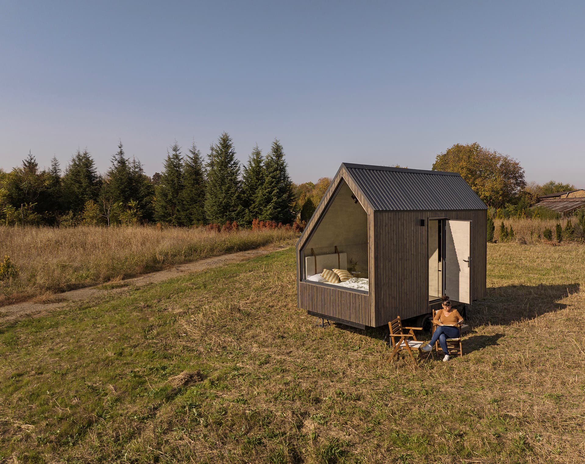 Pod glampingowy Mini Pod — 5,5 × 2,5 m, 12 m² — KOLELIBA LTD. (Koleliba)
