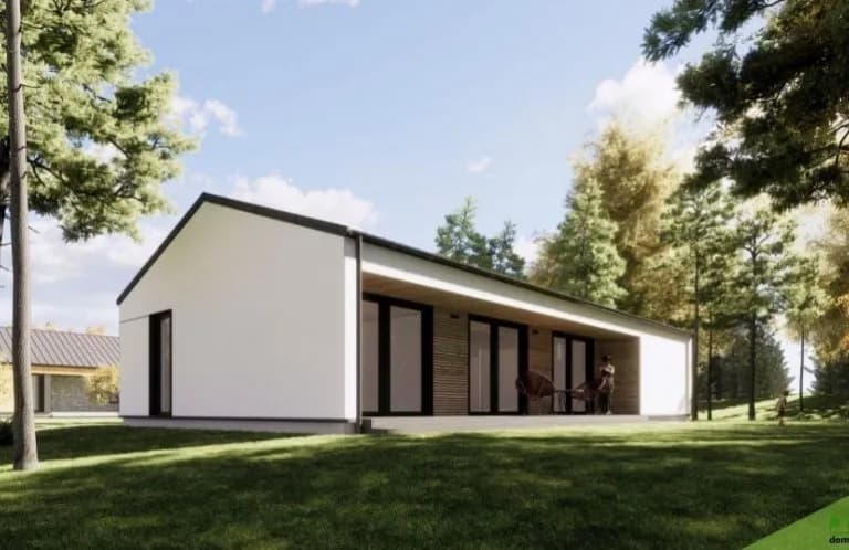 Dom szkieletowy K100 — ok. 98 m² użytkowej — Krygier Domy Drewniane — Nowoczesne Technologie Budownictwa Tomasz Krygier
