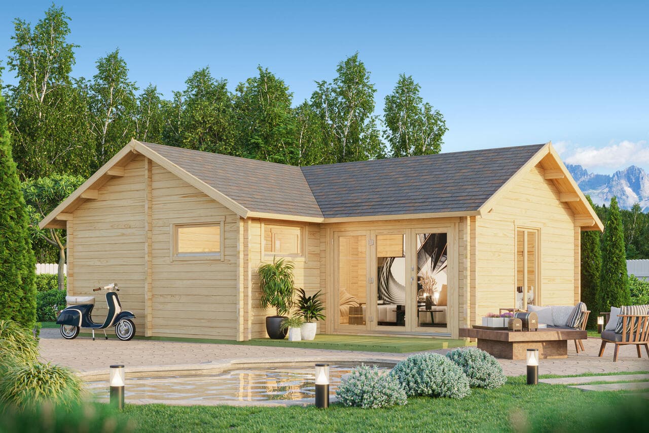 Domek wypoczynkowy z bali Mont Blanc 92 — 40,4 m² — Lasita Maja (Lasita Maja AS)