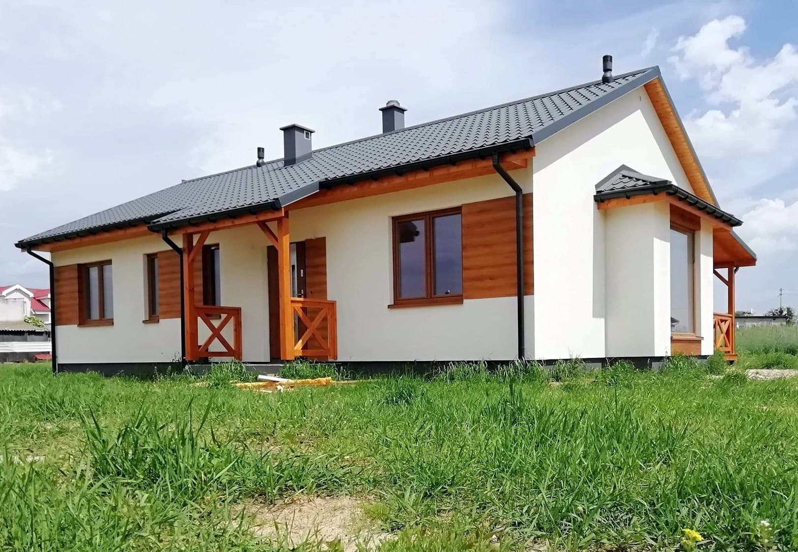 Lezna 2 — dom parterowy, 96 m² — Lezna s.c. — szkieletowe domy z drewna