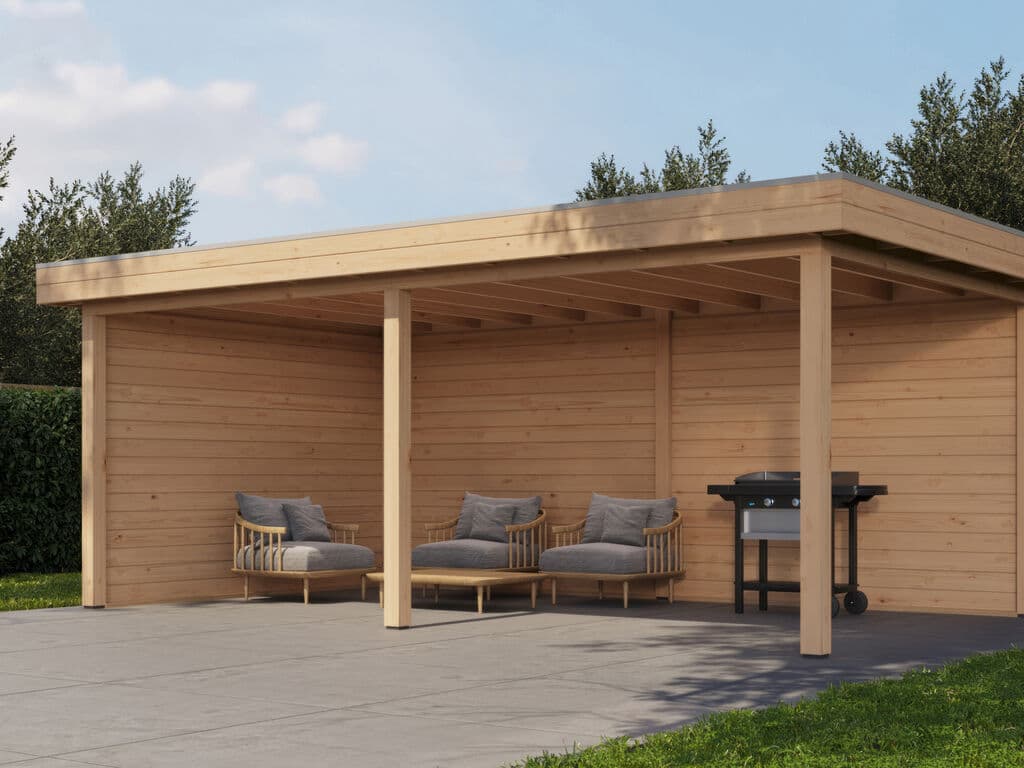Altana drewniana Reading (Lugarde Select) — 5,88 × 3,5 m, 20,6 m² — Lugarde B.V.