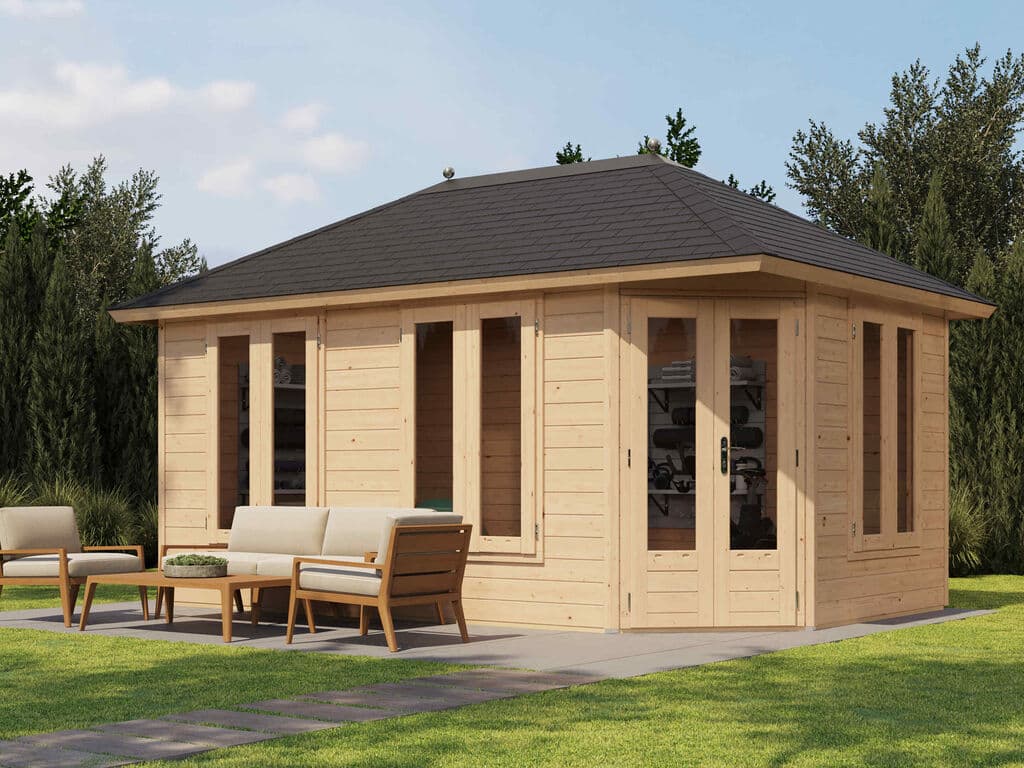 Domek ogrodowy Falkirk (Lugarde Select) — 4,8 × 3,0 m, 14,4 m² — model domu