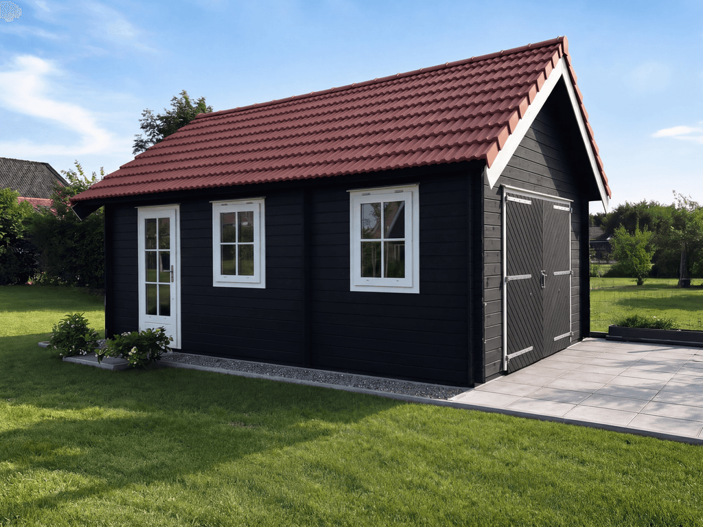 Garaż drewniany z bali Warsaw — 6,0 × 4,0 m, 24 m² — Lugarde B.V.