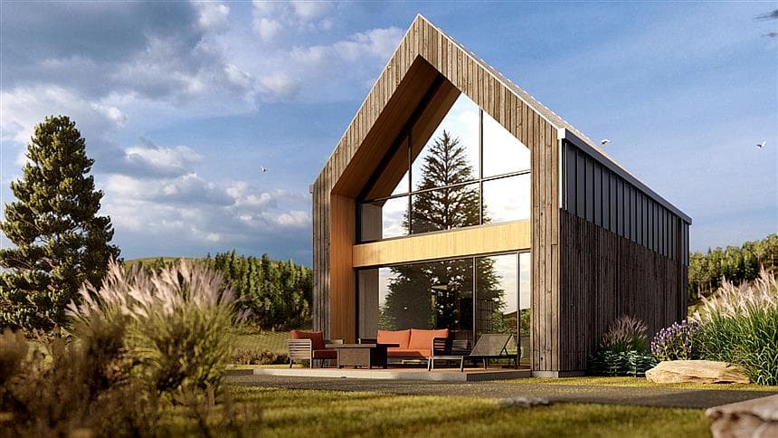 Dom Martin z poddaszem — 56,94 m² — Fabryka Domów Lugro