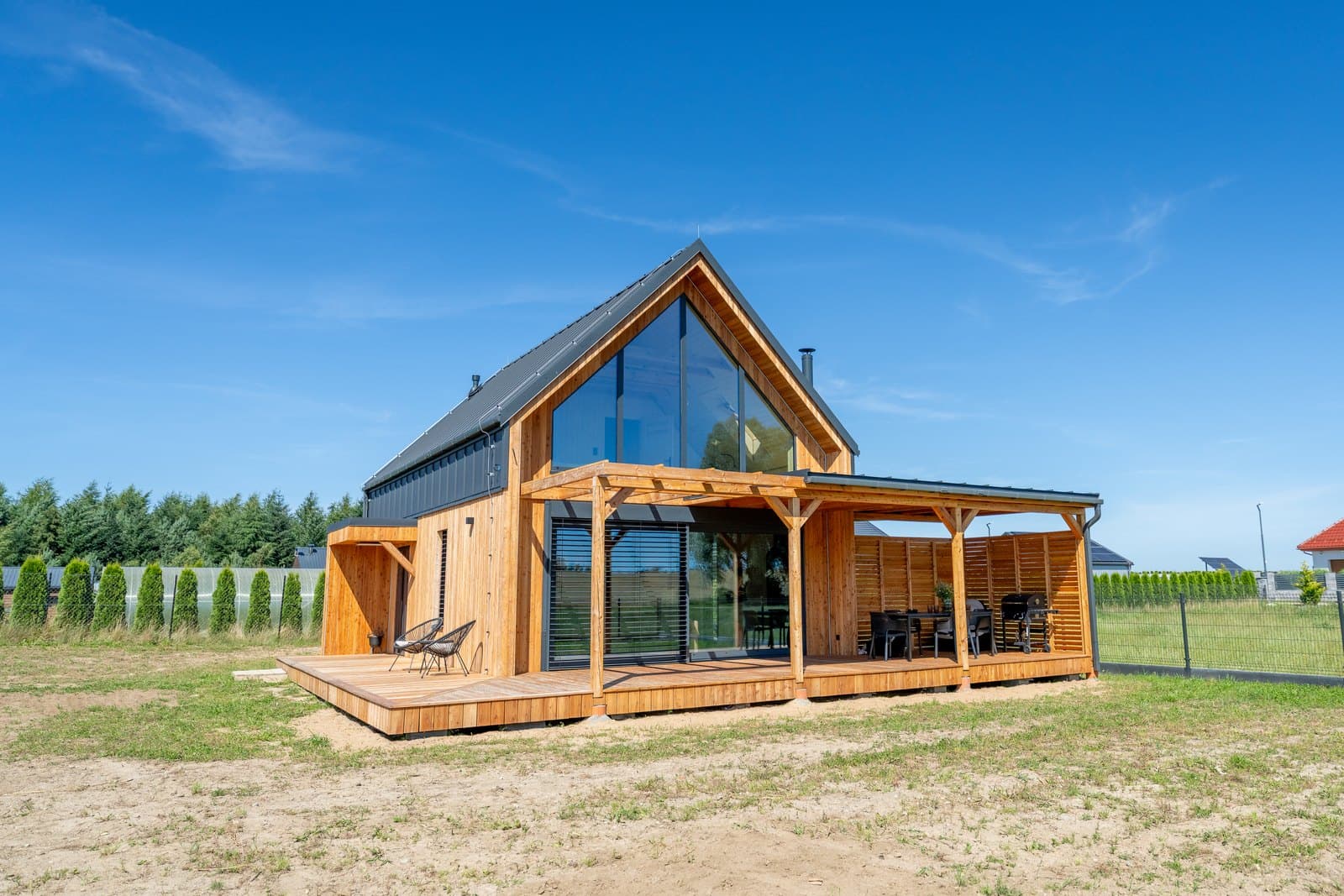 Dom szkieletowy Stodoła 75 — trzy sypialnie na poddaszu, ok. 75 m² — model domu