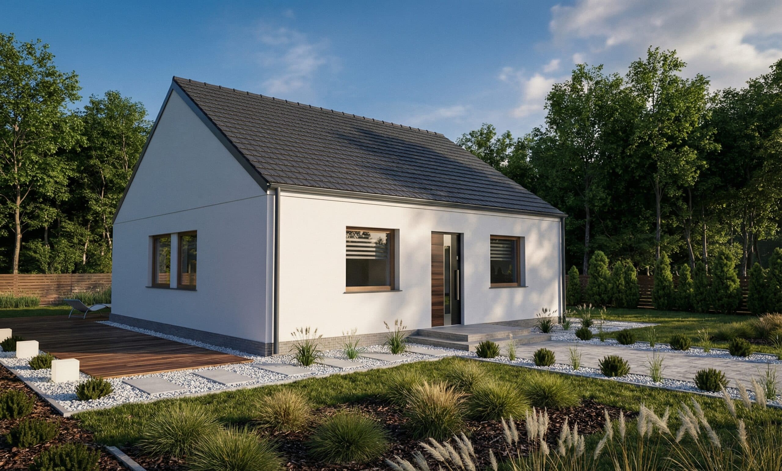 Dom prefabrykowany MAB003 — parterowy, 73 m² — MABUDO S.A.