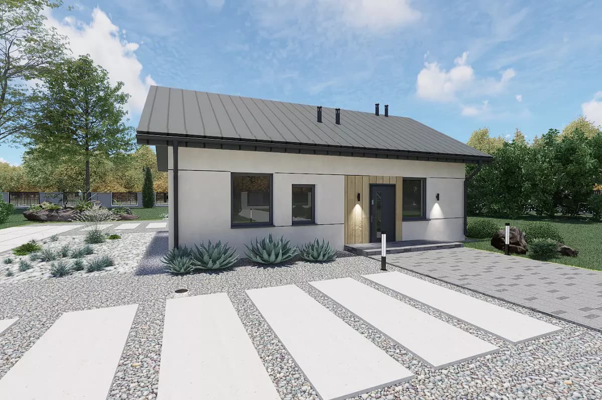 Dom modułowy 1010 parterowy, 70 m² zabudowy — Mainstay Nieruchomości Sp. z o.o.