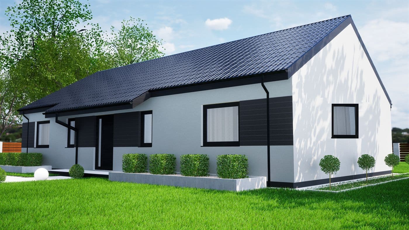 Dom szkieletowy Ewig-Haus 9 — parterowy, 90 m² — Maj-Haus Centrum Budownictwa Pasywnego Majos Robert