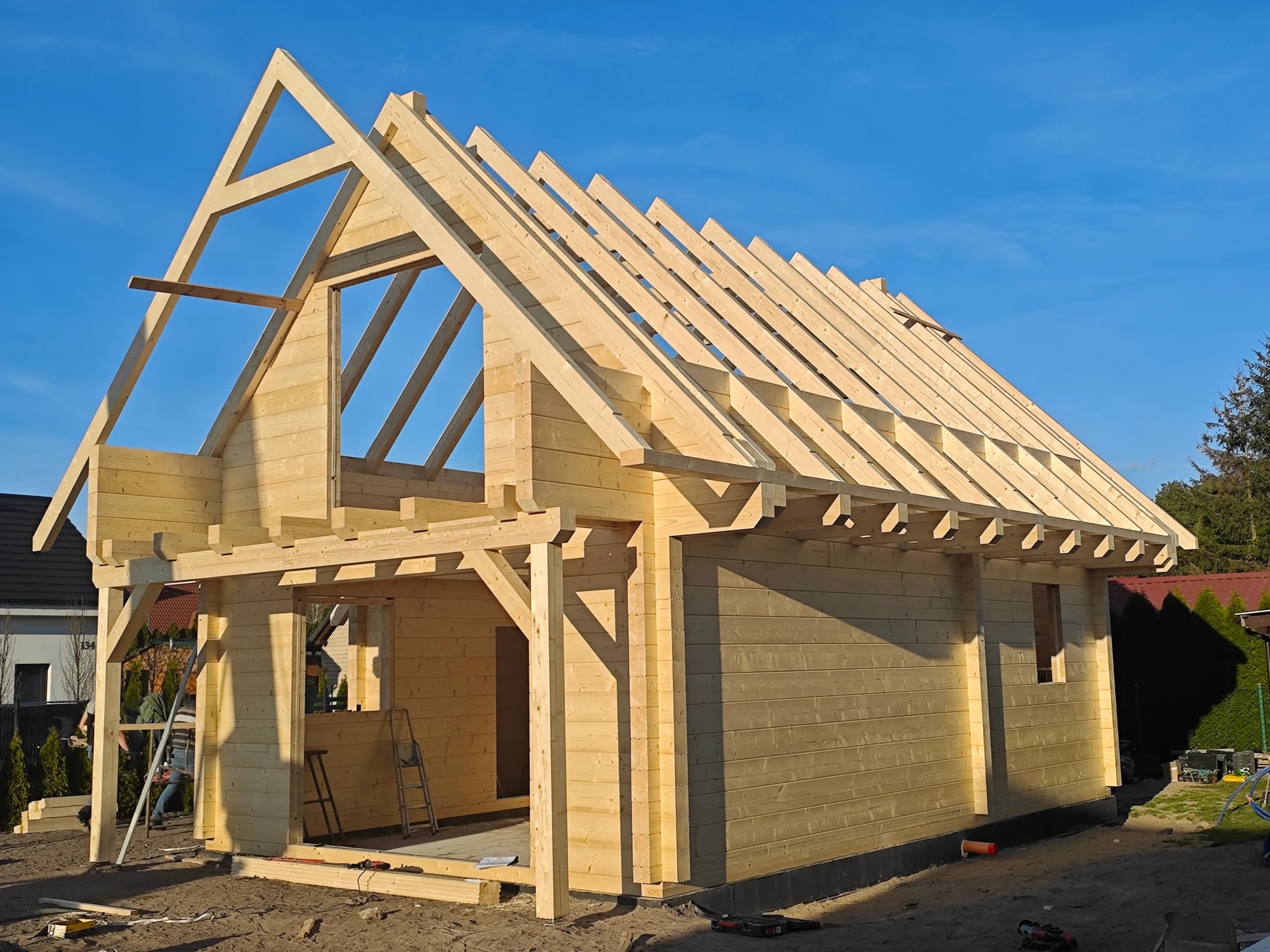 Dom z bala Boruja — 70 m², konstrukcja z montażem — model domu