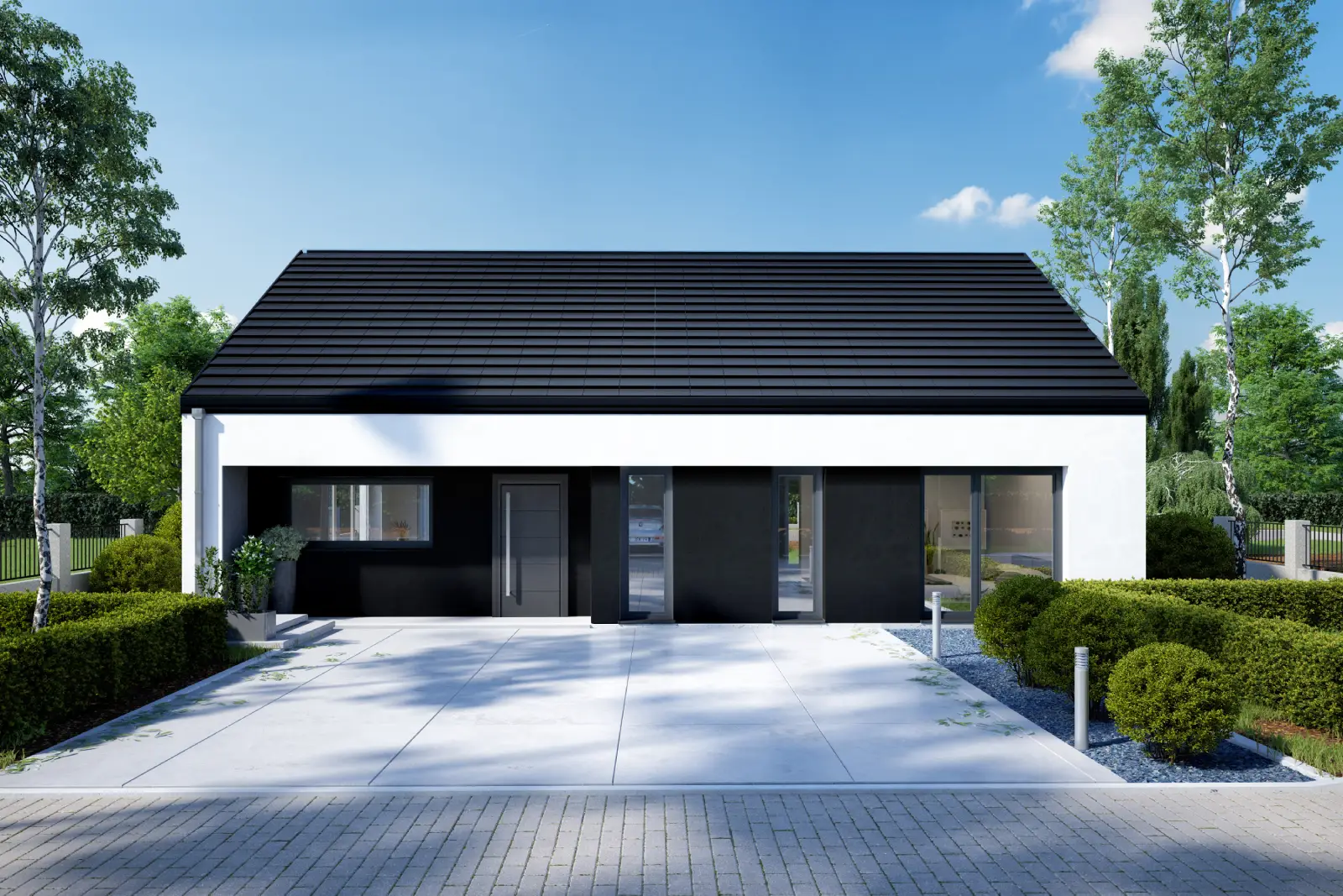 Dom CLT MD100 — parterowy, 100 m² — model domu