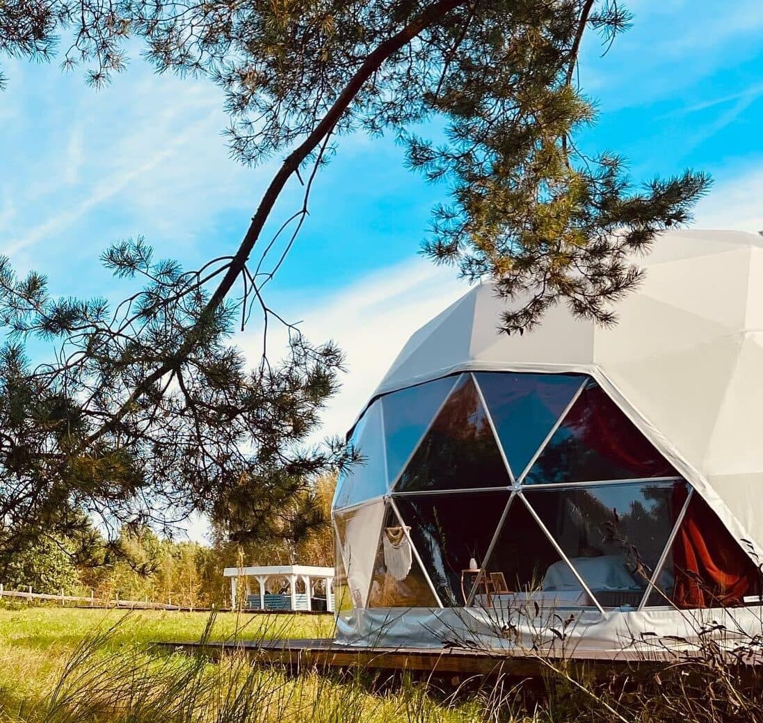 Namiot glampingowy MGLOBE 7.0 — 38 m² — MGLOBE POLAND sp. z o.o.
