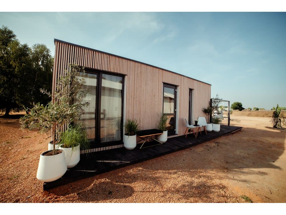 Domek modułowy 8 × 3 m pod klucz — 24 m² — Miedziński
