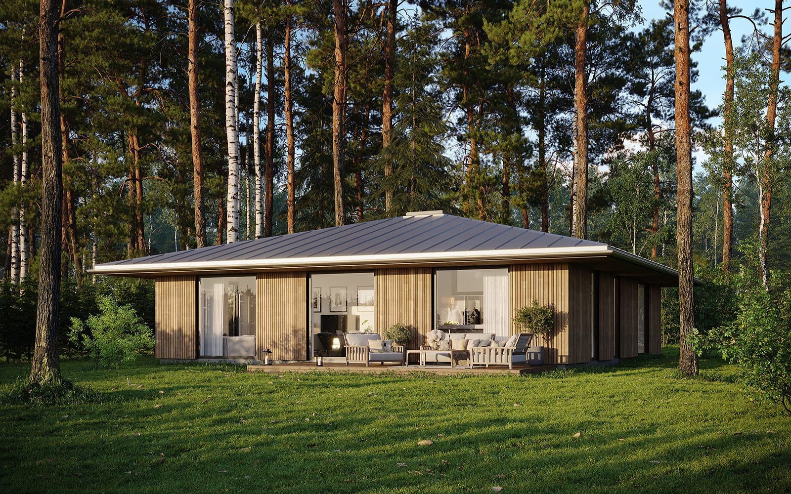 Dom szkieletowy Family Home — 112 m² — model domu