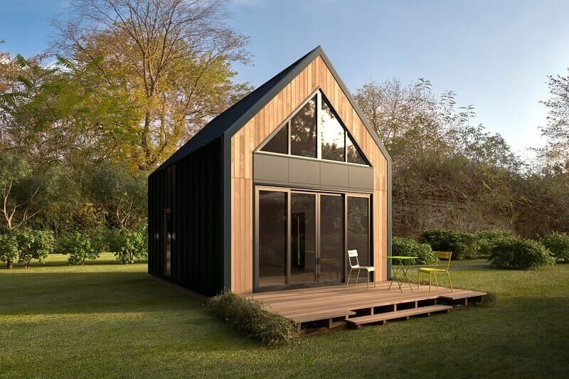 Dom modułowy MJ353 — z antresolą, 35 m² — MJ Project s.c.