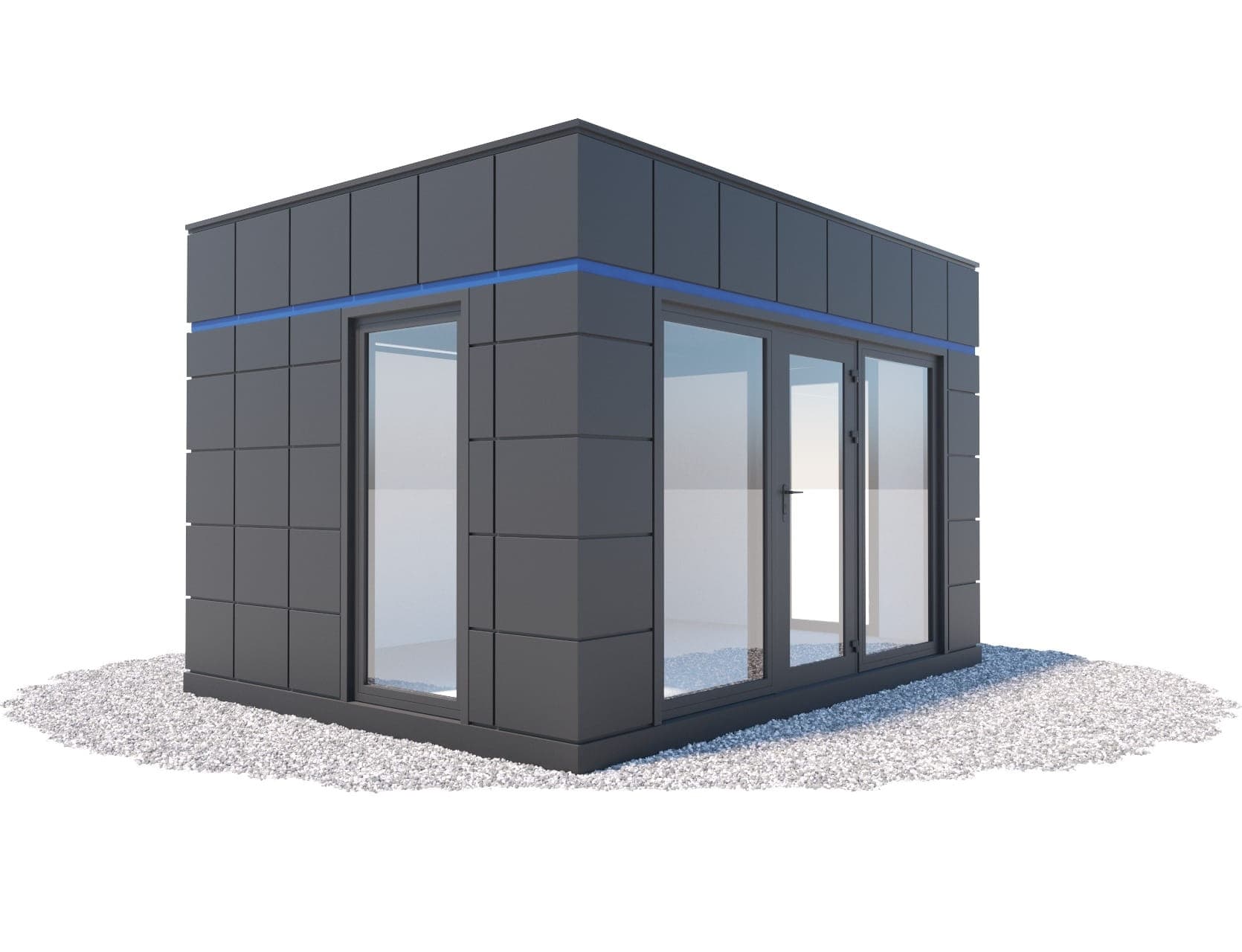 Pawilon biurowy 3 × 4 m — wariant PB 1 — model domu