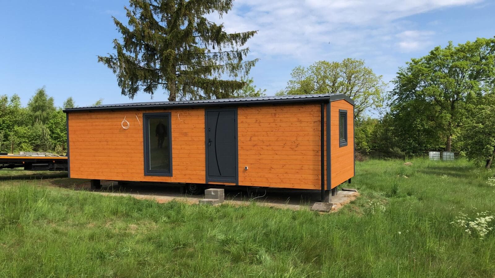 Domek mobilny L — 30–35 m², dwie sypialnie — model domu