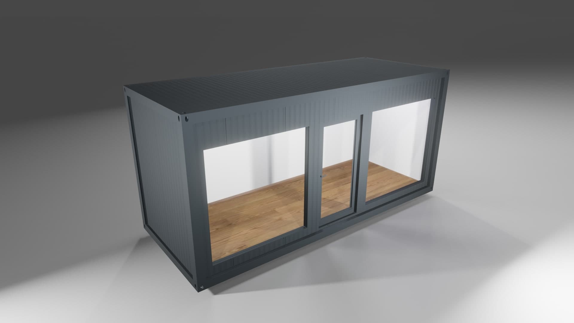 Kontener biurowy przeszklony MC3.A — 18 m², Mocny