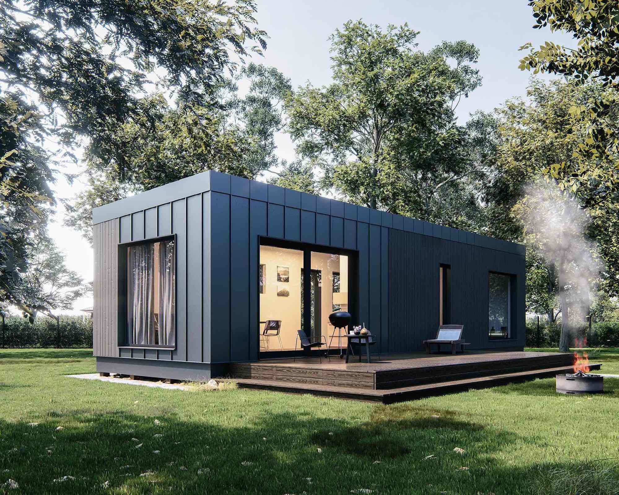 Dom modułowy Ånge z tarasem, 41 m² — model domu