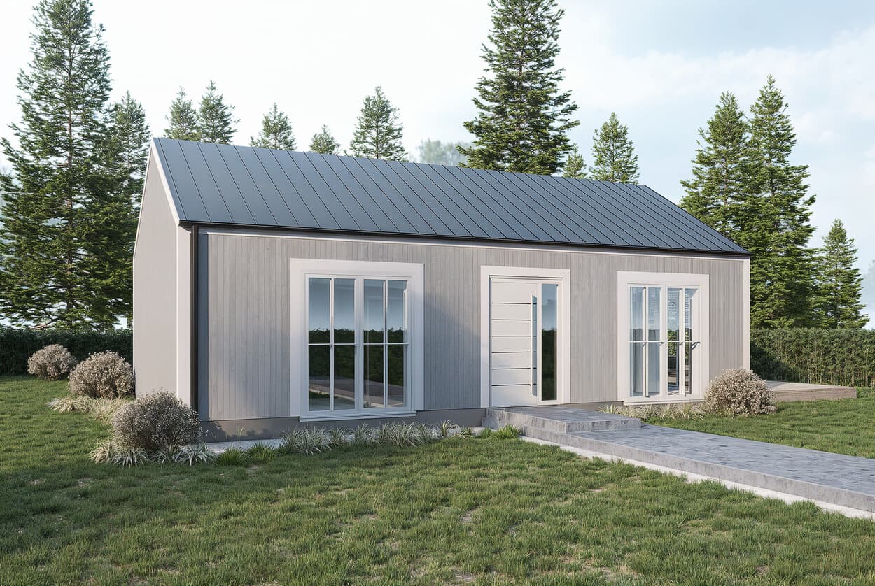 Dom modułowy La Casa Elegante — 58,56 m² — Moduleo Polska Domy Modułowe sp. z o.o.