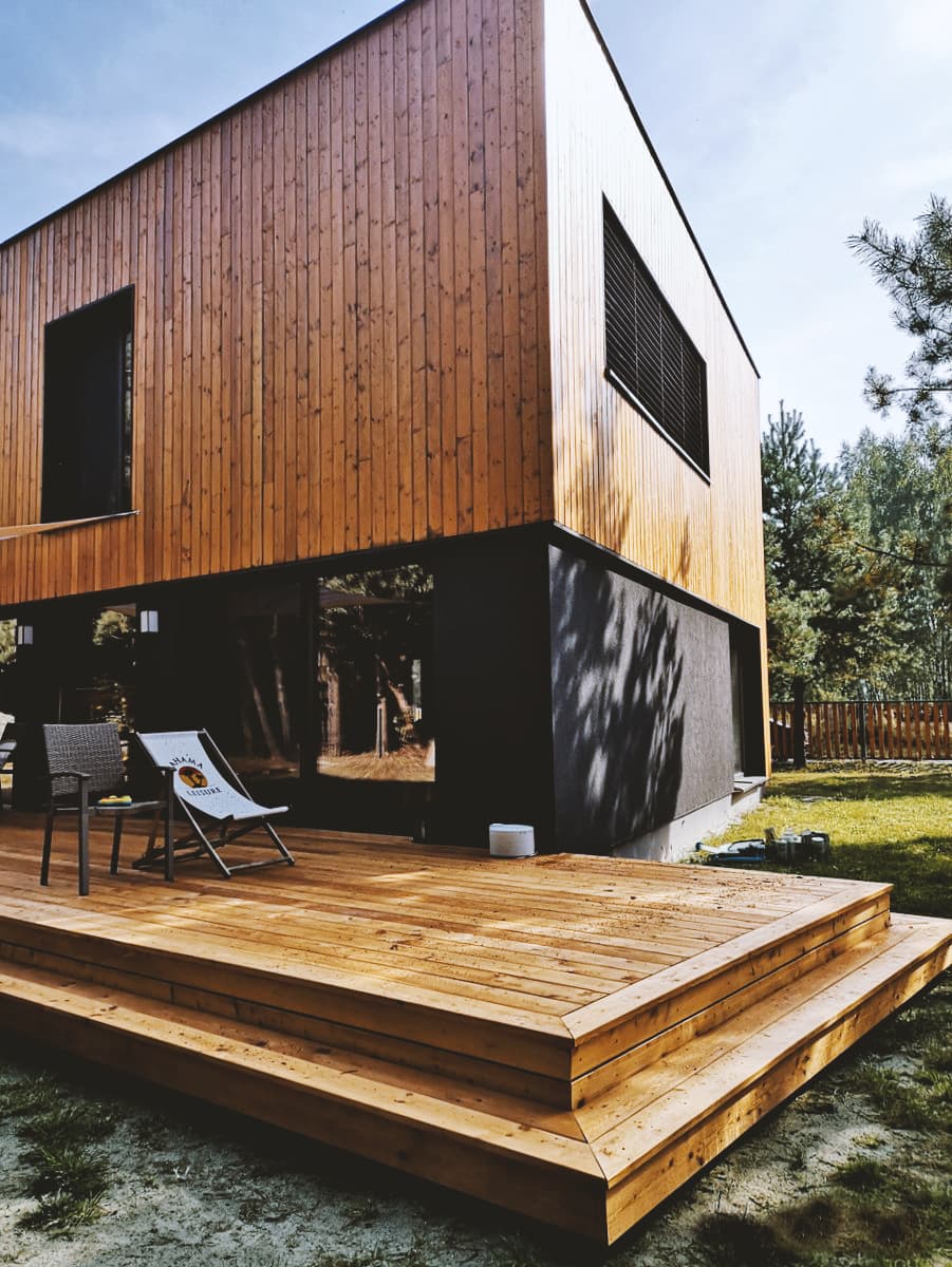 Dom piętrowy CLT 130 m² w Lesznie pod Warszawą, Modus-House