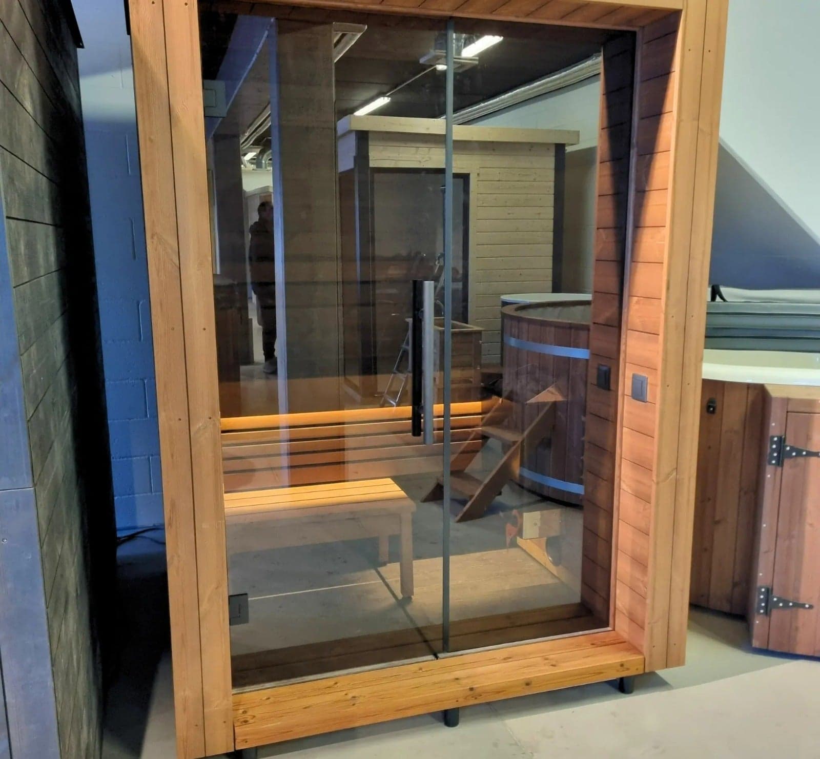 Sauna ogrodowa Arico Basic — 165 × 156 cm, 2 osoby — More Timber (SIA More timber)