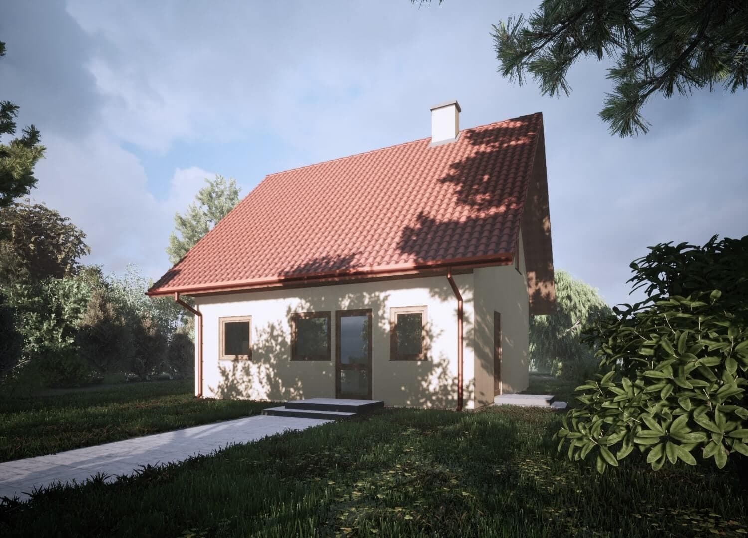 Dom z poddaszem Muster 2, 93,8 m² — MUSTER Żaneta Wiśniewska-Szyrmel