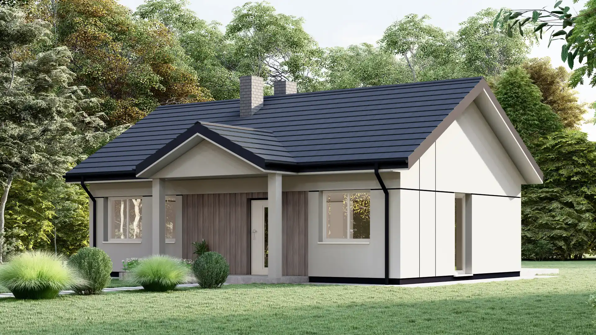 Dom z keramzytu ND-01 Lilo — parterowy, 65 m² — model domu