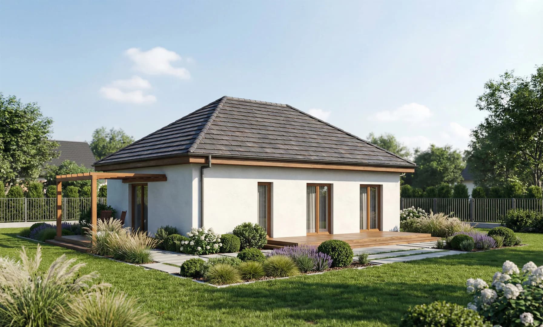 Dom z keramzytu ND-02 Franor — parterowy, 76 m² — model domu