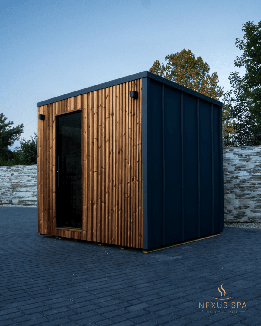 Sauna ogrodowa Intima L — 220 × 210 cm — Nexus Spa Sauna & Balia Ogrodowa