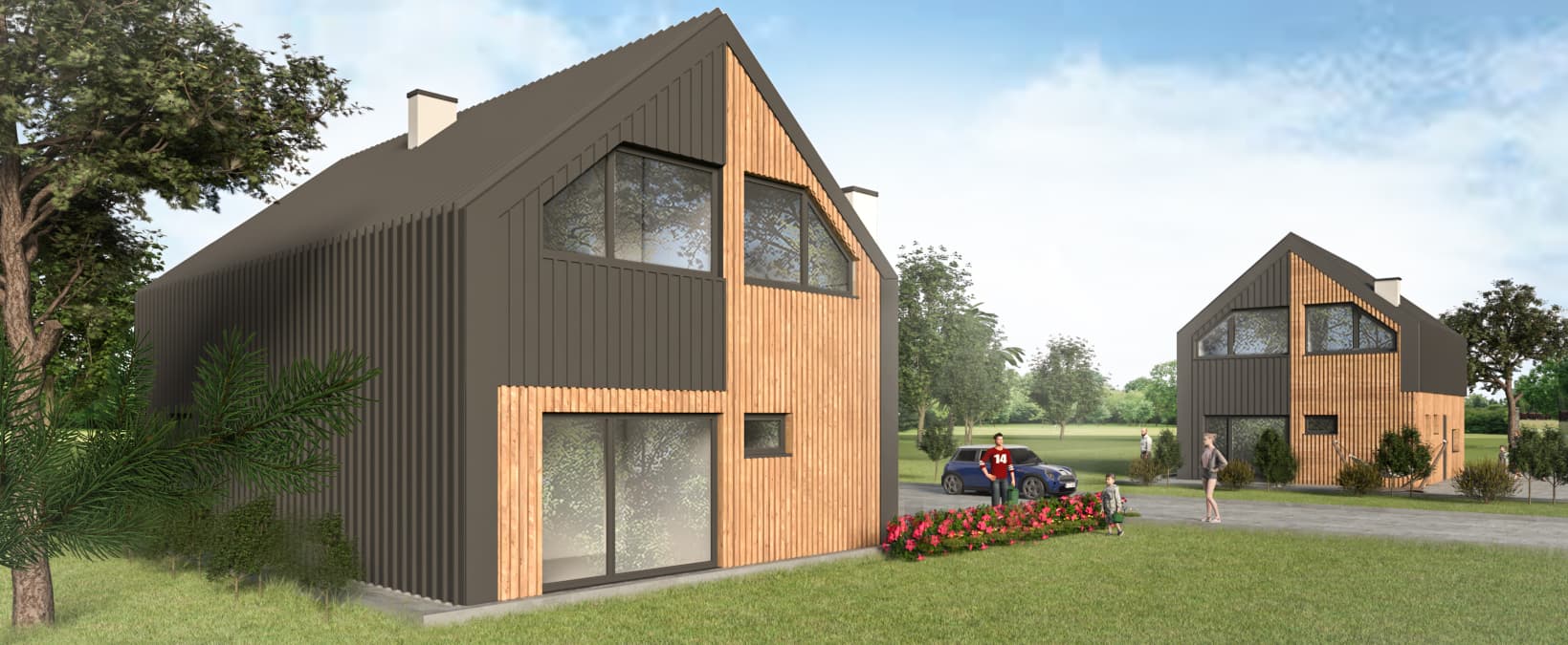 Dom szkieletowy Fjord 95 — 95 m², Nordpol