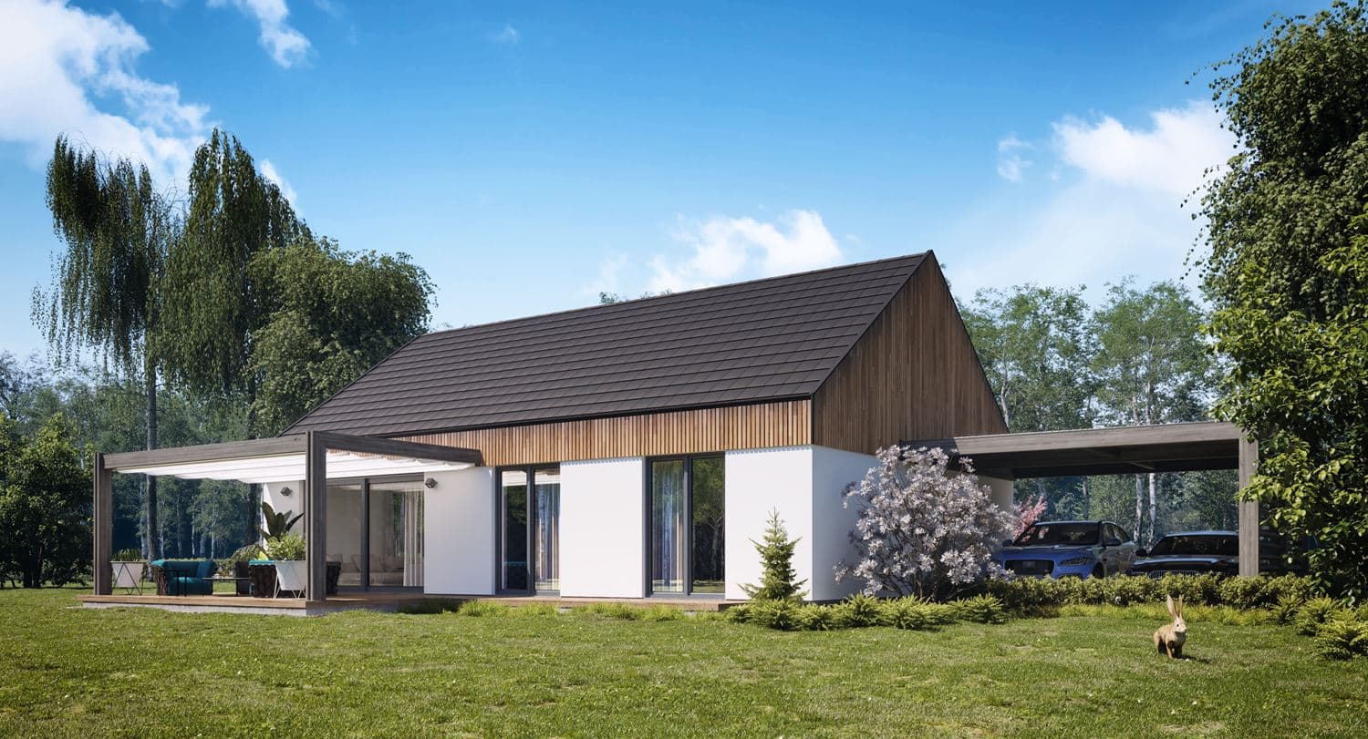 NH Modern Barn 2 — parterowy dom modułowy, 89,30 m² — Northouse sp. z o.o.