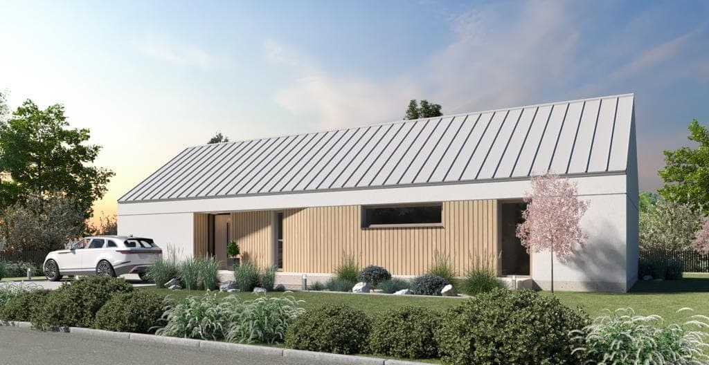 NH Modern Barn 3 — parterowy dom modułowy, 136,92 m² — Northouse sp. z o.o.
