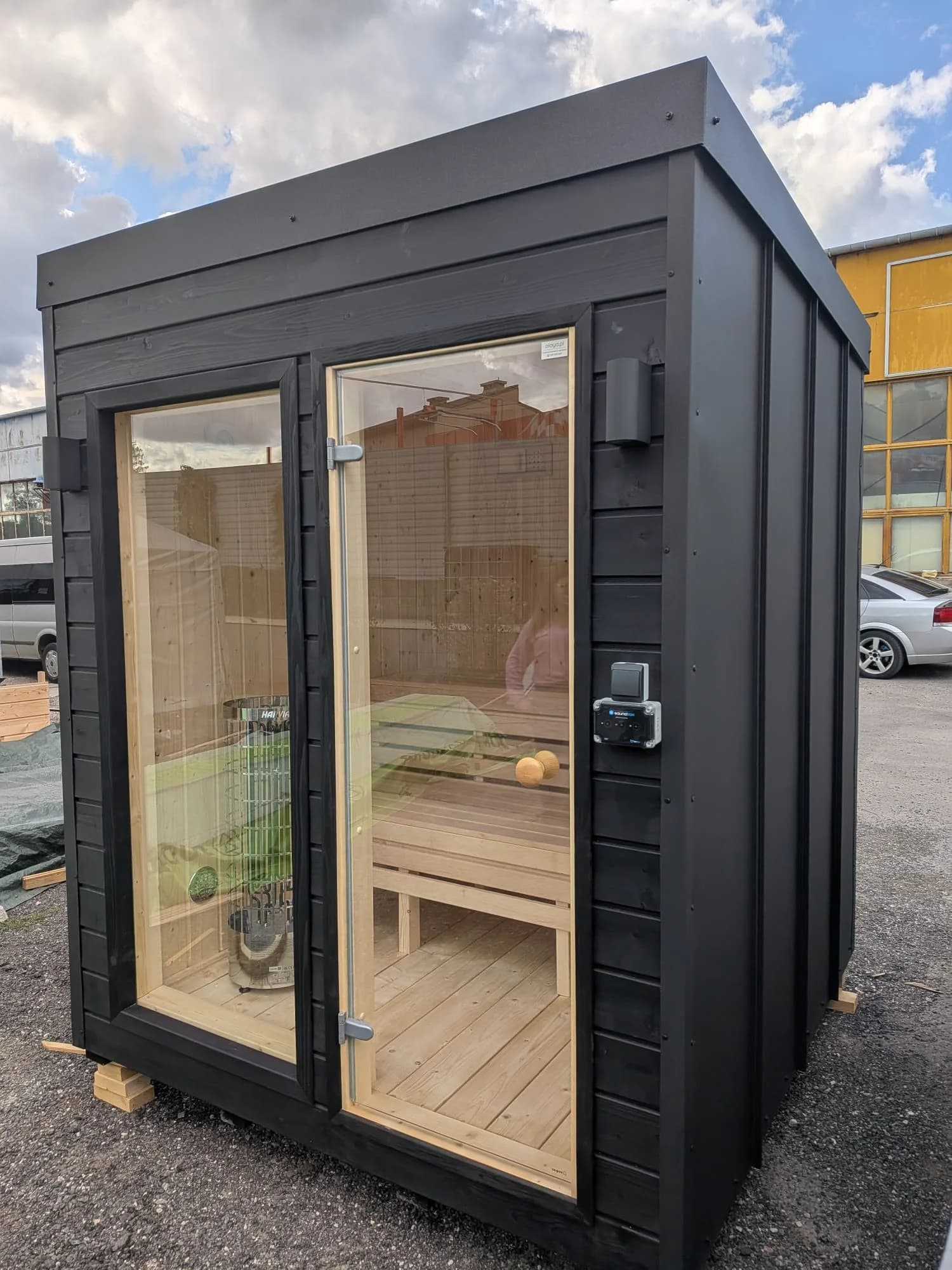 Sauna ogrodowa Olaya 7 Rąbek — 2,0 × 2,0 m — Olaya (Kobcode Sp. z o.o.)