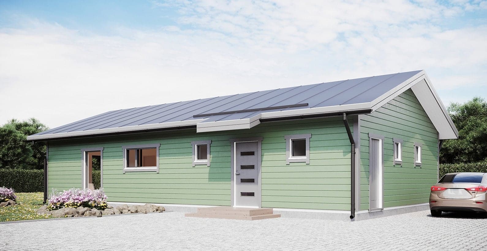 Dom prefabrykowany ECO4 — 76,2 m² — Palmatin OÜ