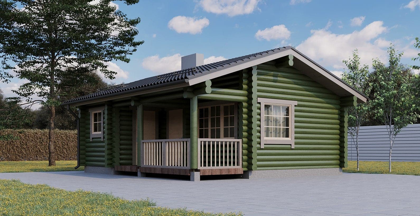 Domek letniskowy z bali Pille — 34,2 m² — Palmatin OÜ