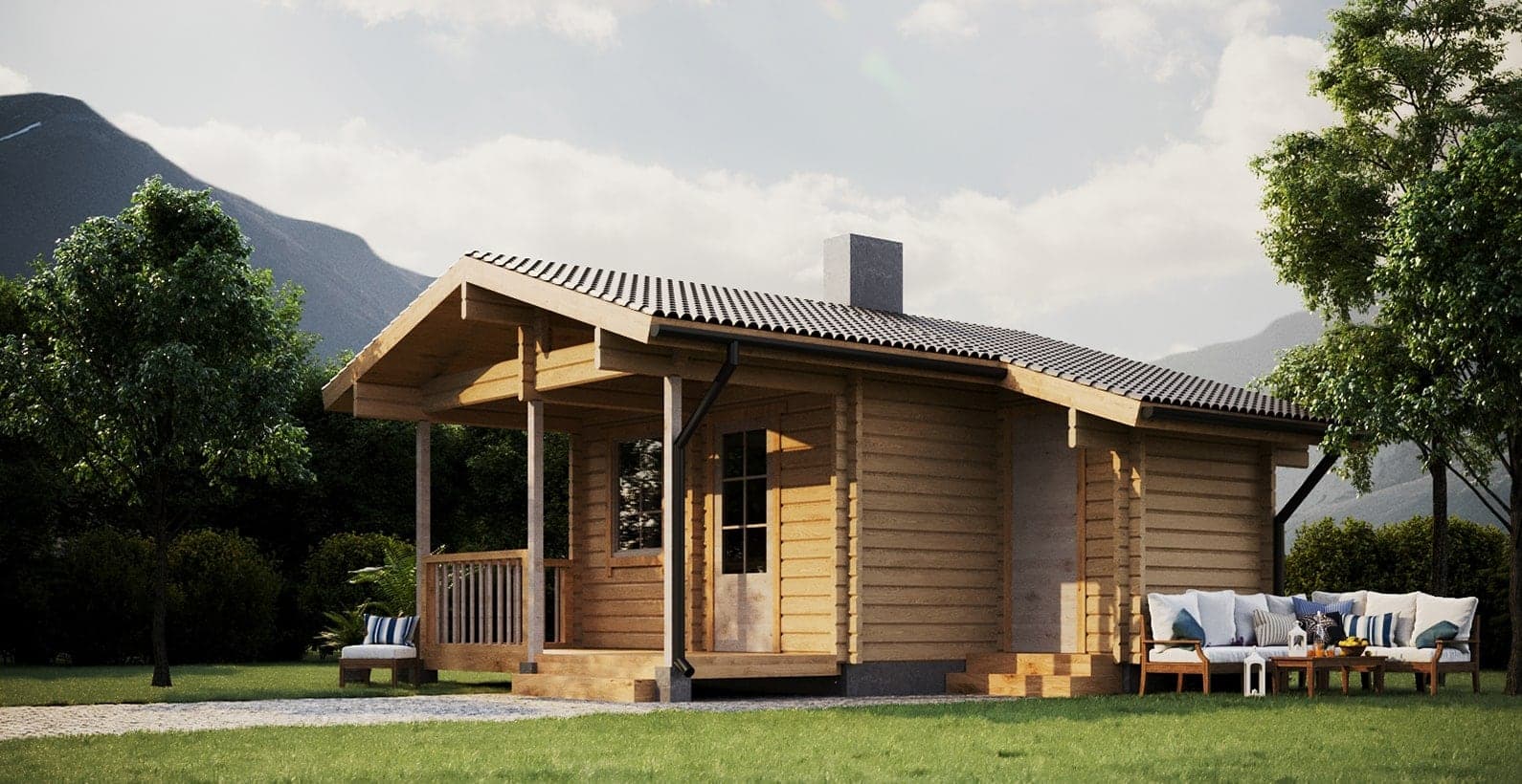 Sauna ogrodowa z bali Siim — 15,9 m² — Palmatin OÜ