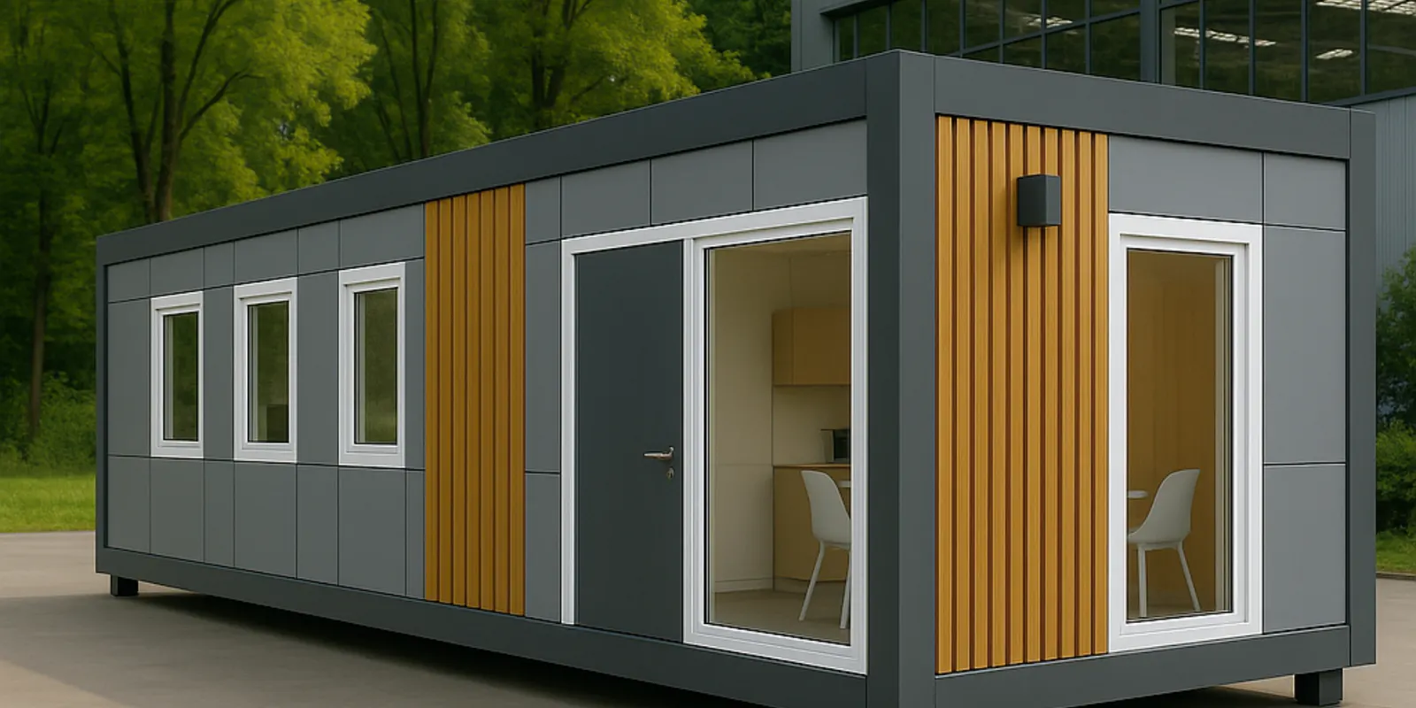 Kontener socjalny 6 × 3 m — model domu