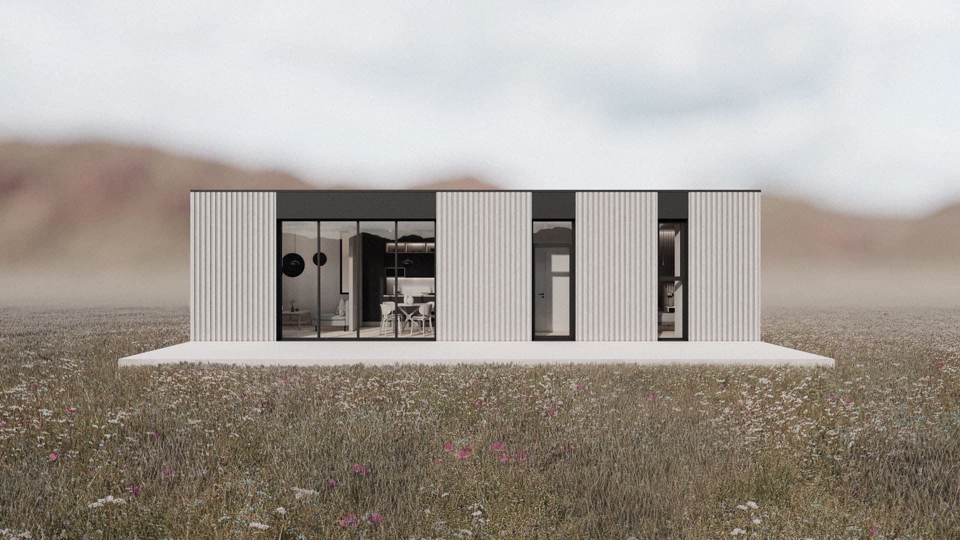 Dom modułowy EVERMOD MINI — 42 m², 1 sypialnia — Prefabhome.eu / EVERMOD (SIA „Frame House group”)